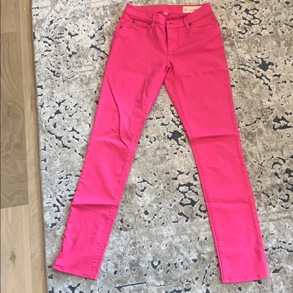 Vince Camuto size 25 hot pink skinny stretch jeans